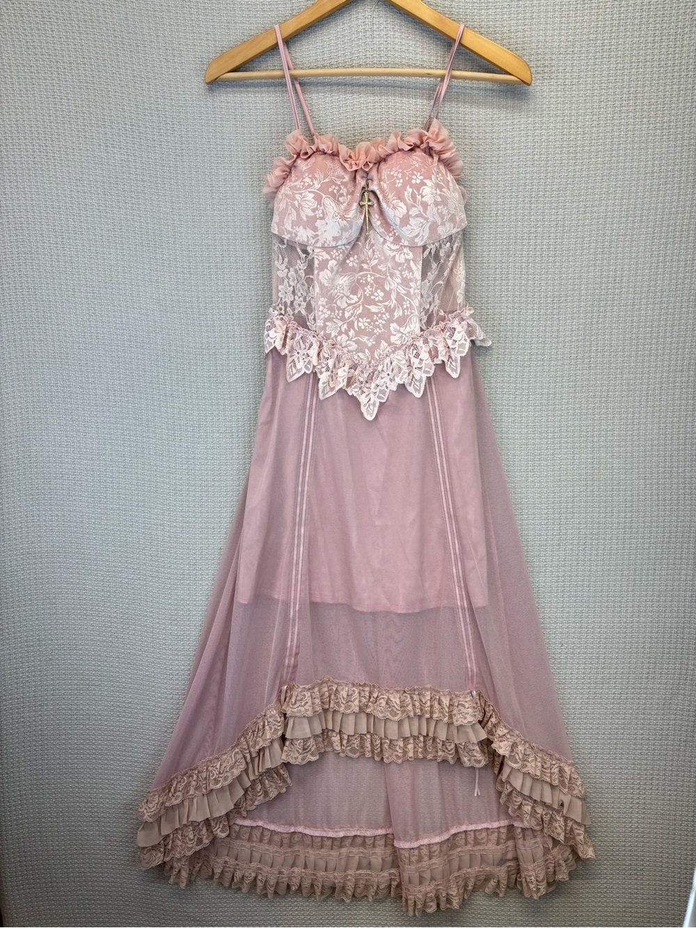 Blood Supply Pink Guardian Of Sakura Dress Small Whimsical Gothic Lace Fairy
